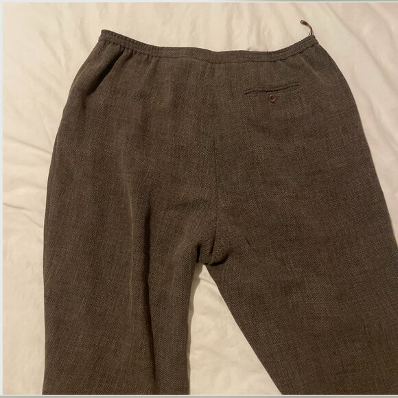 High Rise Trouser Work Business Casual Chic Minimalist Modern Hipster Boho Pants - Picture 2 of 5